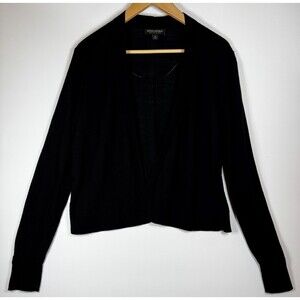 Banana Republic Merino Wool Black Open Front Cardigan Sweater Women's Medium